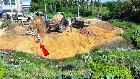 Beautiful Amazing Delete Pond Project By Mishubishi Bulldozer Move Dirt