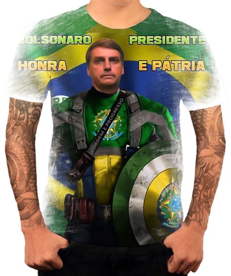 Camisa Camiseta Personaliza Bolsonaro Presidente Brasil 04 Elo7