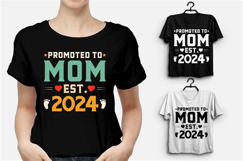 Promoted To Mom Est 2024 T Shirt Design Graphic By T Shirt Design Bundle · Creative Fabrica