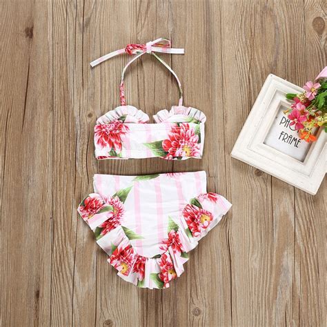 kinder Baby Mädchen Bademode Floral Bikini Tops Sh Vicedeal