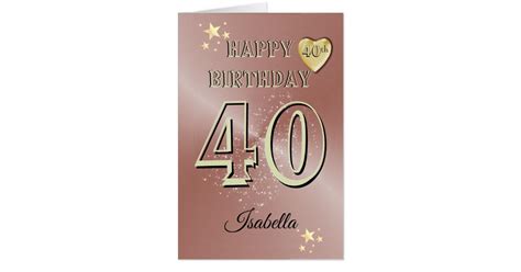 Personalised Large 40th Birthday Card For Her Zazzle