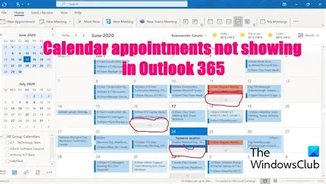 Les Rendez Vous Du Calendrier Ne Saffichent Pas Dans Outlook