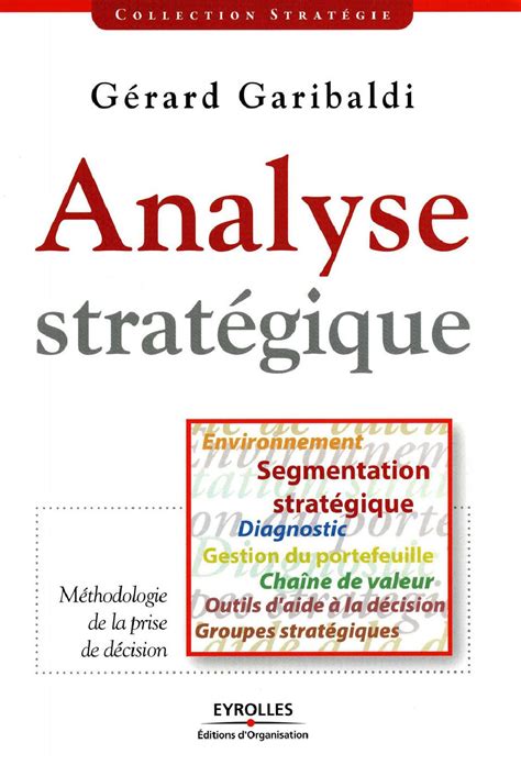 Analyse stratégique Environnement Segmentation stratégique Diagnostic