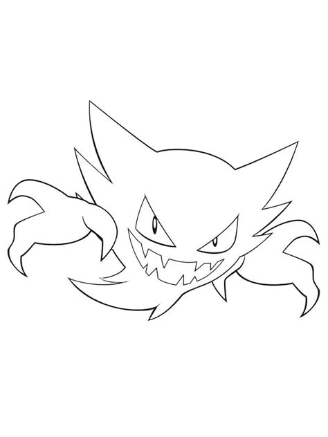 Haunter Pokemon Coloring Page The Best Porn Website