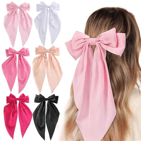 Amazon Pcs Hair Bows For Women Big Bow Hair Clips For Girls