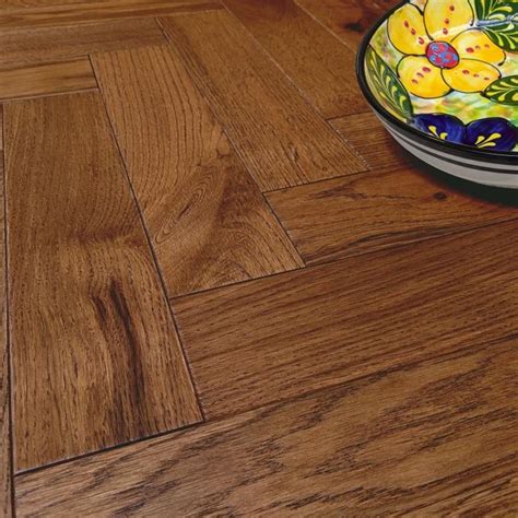 Herringbone Parquet Lacquered Dalgona Oak Mm Engineered