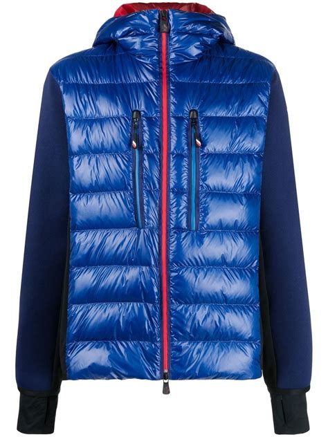 Moncler Grenoble Quilted Panel Fleece Hooded Jacket Farfetch