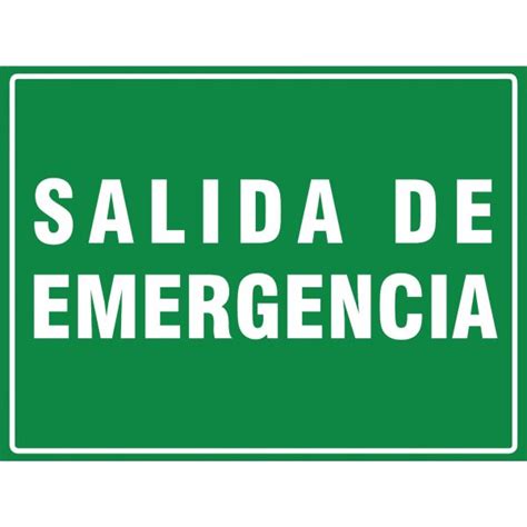 Letrero En Estireno Calibre De X Cms Salida De Emergencias