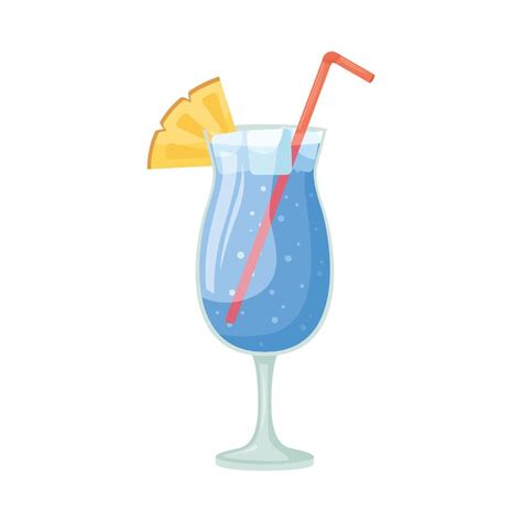 Vector Illustration Of A Club Alcoholic Cocktail Blue Lagoon 12750497 Vector Art At Vecteezy