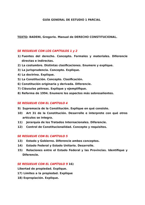 GUA DE Estudio 1 Parcial GUÍA GENERAL DE ESTUDIO 1 PARCIAL TEXTO