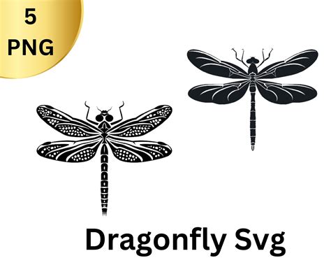 Set Of 5 Dragonfly Svg Bundle Dragonfly Clipart Insects Clipart