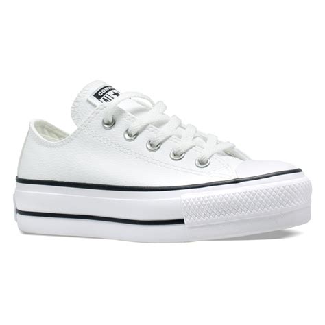 CALZADO CONVERSE PLATAFORMA ALTA OX CUERO BLANCO Cod CT09830001