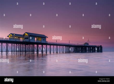 Penarth Pier On The South Wales Coast Near Cardiff At Sunrise The