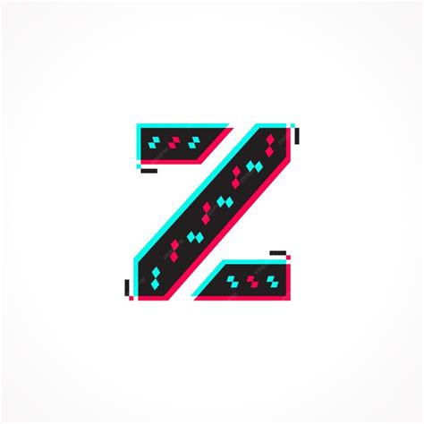 Premium Vector Abstract Glitch Effect Corporate Identity Letter Z