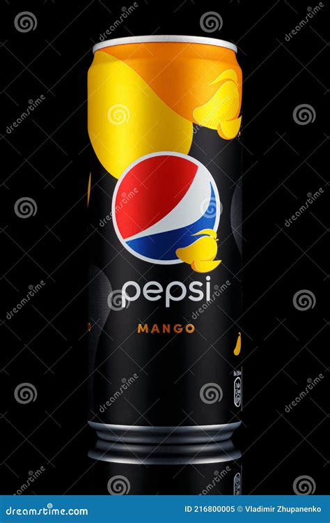 Moscow Russia April Pepsi Mango In Colored Aluminum Can