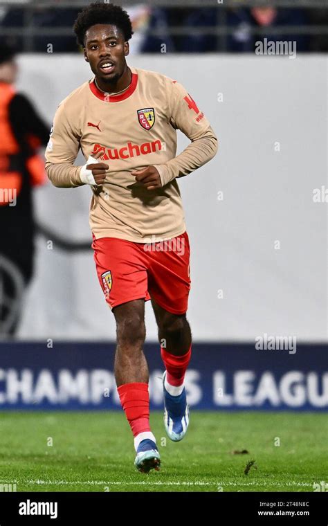 Elye Wahi Of Racing Club Lens In Uefa Champions League Match Vs Psv