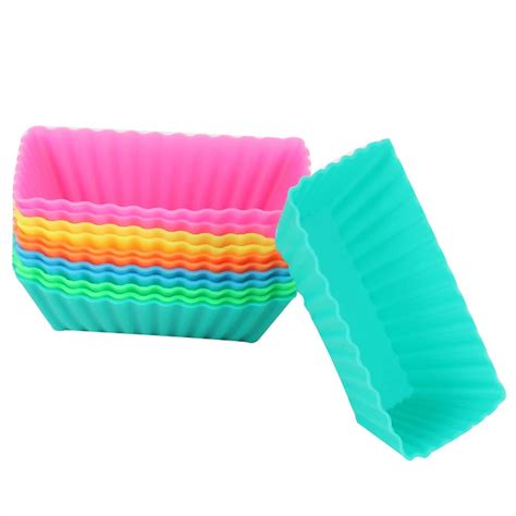 Wholesale 6pcs Mini Rectangle Shape Silicone Muffin Cupcake Mould