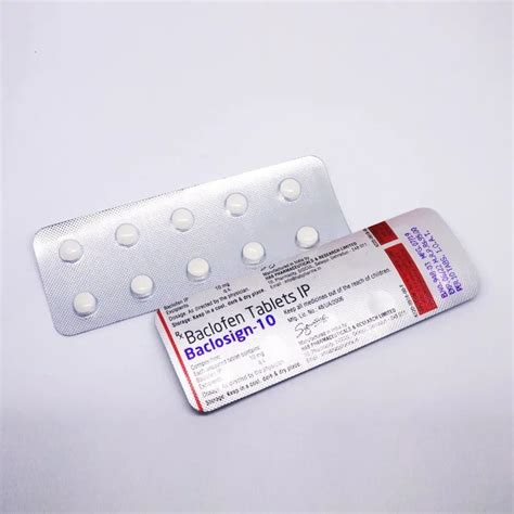 BACLOSIGN Baclofen 10mg Tablets Non Prescription Treatment Muscle