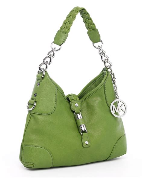 Michael Kors Michael Greenwich Large Shoulder Bag Green In Green Lyst