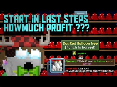 Massing Das Red Balloon Profit Growtopia Profit 2022 YouTube