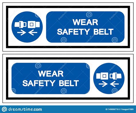 Muestra Del S Mbolo Del Cintur N De Seguridad Del Desgaste Ejemplo Del