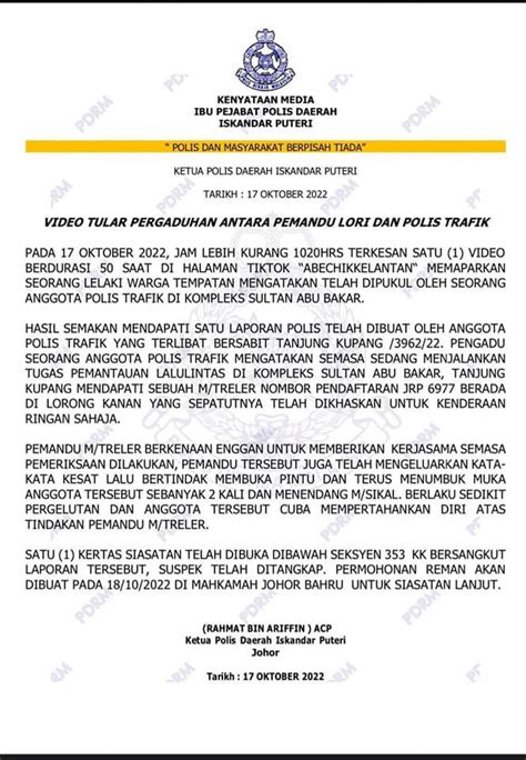 Bernama On Twitter Rt Pdrmsia Isu Tular Kenyataan Media Ketua