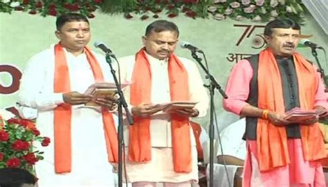 Gujarat 24 Ministers Inducted In Bhupendra Patels Cabinet Nation