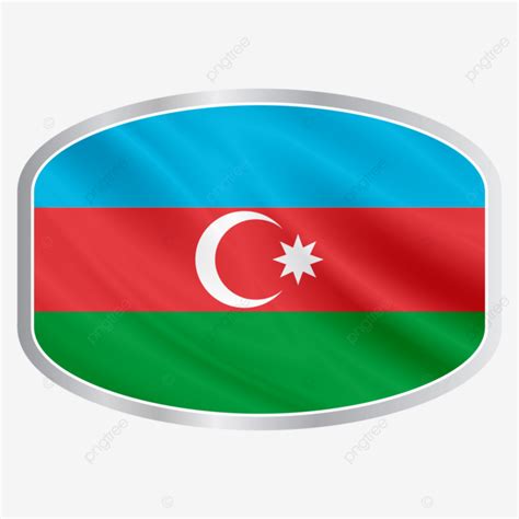 National Flag Emblem Of Azerbaijan Vector Azerbaijan Flag Badge Png