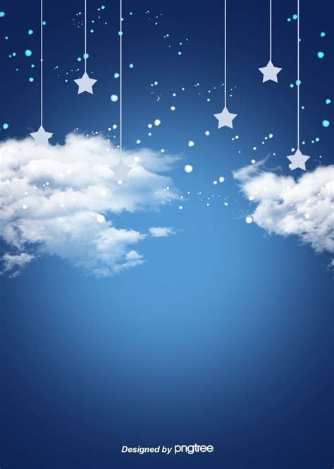 Blue Star Sky Background