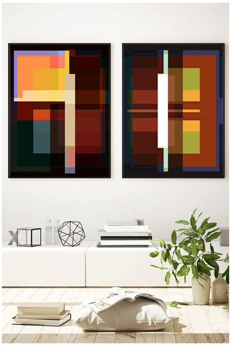 Quadros Colorful Shapes Por Alex Bonfim I Ponto Design Decora O