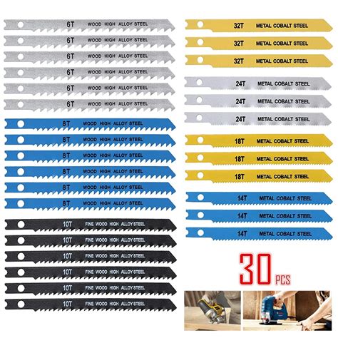 Pcs Jig Saw Blade Set Carbon Steel Tpi Assorted