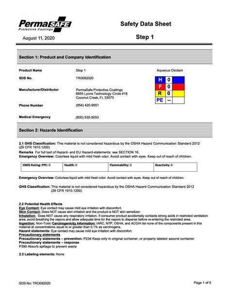 Safety Data Sheets Sds Profoam