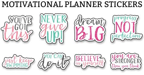 Motivational Stickers - Free Motivational Planner Stickers