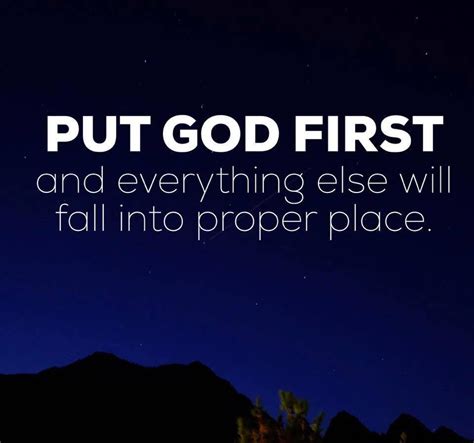 Put God First