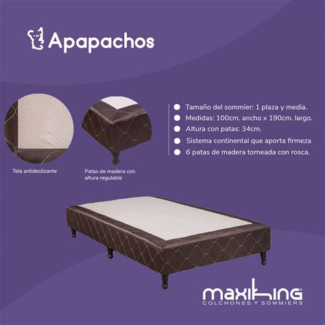 Base De Sommier Maxiking Esmeralda 1 Plaza Y Media 100x190 Apapachos