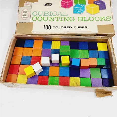 Vintage Cubicle Counting Blocks