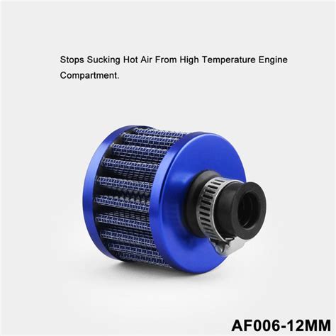 12mm Round Crank Case Engine Breather Car Oil Cold Air Intake Crank Case Turbo Vent Breather