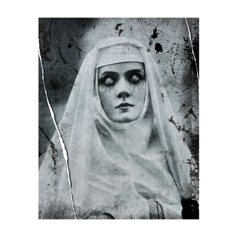 Creepy Nun Photo Black Eyes Victorian Ghost Vintage Printable - Etsy