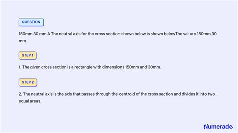 Solved 150mm 30 Mm A The Neutral Axis For The Cross Section Shown