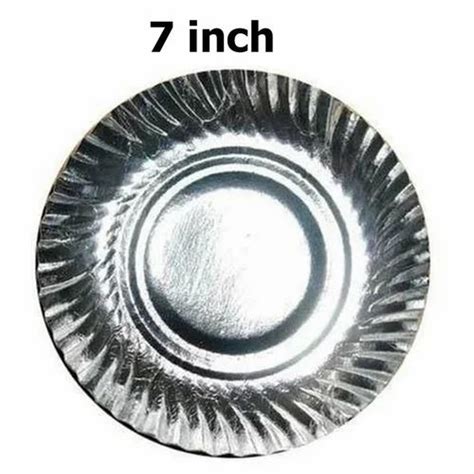 7inch Silver Foil Paper Plate Gsm 180 Gsm At Rs 0 40 Piece In Surat