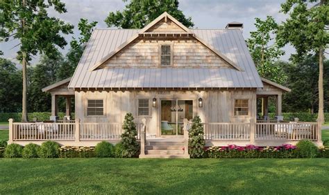 Square Foot Rustic Country House Plan With Wraparound Porch And