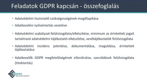 Felkészítés Az új Adatvédelmi Rendeletre Gdpr Ppt Letölteni