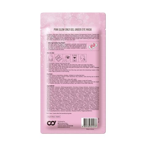 Purederm Pink Glow Only Gel Under Eye Mask 16g Pomegranate Extract Peptide And Vegan Collagen