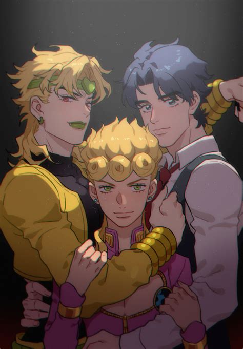 Dio Brando Giorno Giovanna And Jonathan Joestar Jojo No Kimyou Na Bouken And 3 More Drawn By