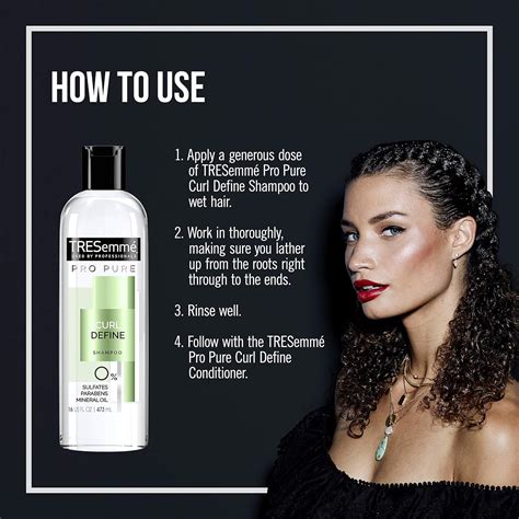 Buy Tresemmé Pro Pure Shampoo Sulfate Free For Curly And Define Hair With 0 Sulfates Parabens