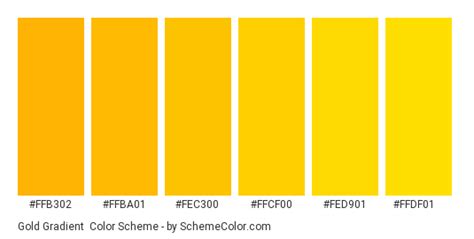 Gold Gradient Color Scheme Gold