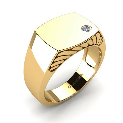 Kaufen Sie Herrenring Ares Mit Karat Diamant Rund Gelbgold