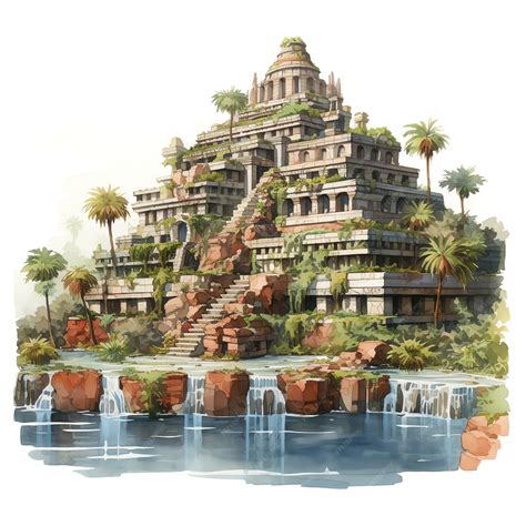 Premium Photo | Hanging Gardens of Babylon one of the Seven Wonders of