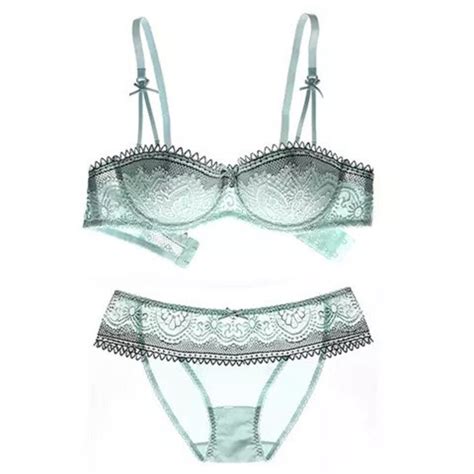 Pure Light Green Lace Bralette Lingerie Sets Bra Panty Set Etsy