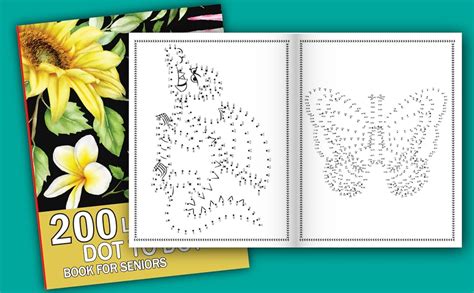 200 Large Print Dot To Dot Book For Seniors Easy Dot To Dot Christmas Easter Flowers